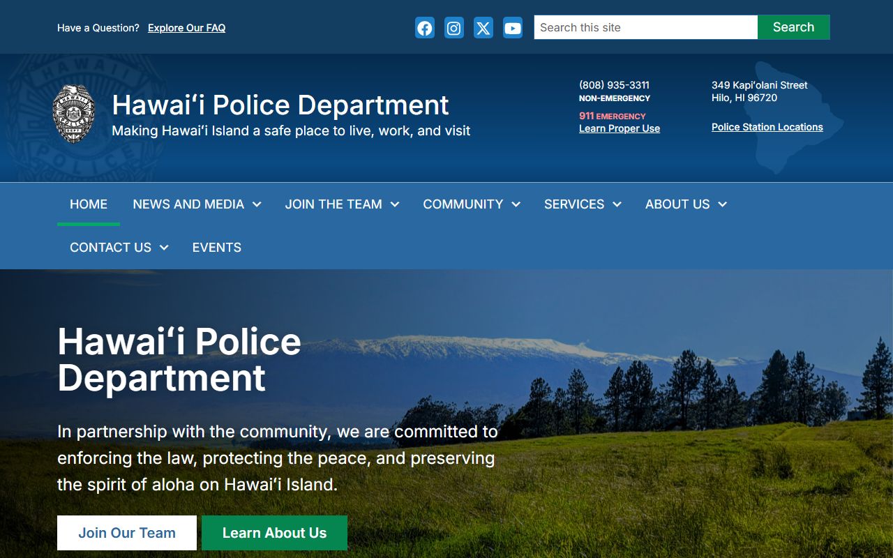 Hilo booking reports Hawaii Police Department site