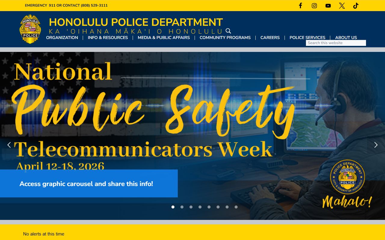 Kailua booking reports HPD main page