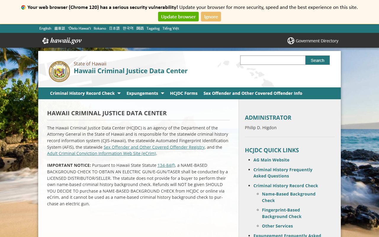 Hawaii booking reports HCJDC state portal